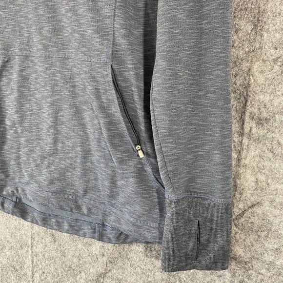 Athleta Sweatshirt Hoodie Small Blue Long Sleeve Pullover Knit - Picture 5 of 11